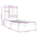 vidaXL Cadre de lit sans matelas 75x190 cm bois massif