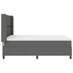 Lit Box Spring vidaXL avec Matelas & LED Gris Foncé 140x190 cm Tissu