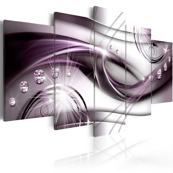 Tableau - violet glow l x h en cm 100x50