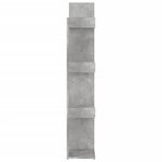 vidaXL Bibliothèque Gris béton 48x25 5x140 cm Bois d’ingénierie