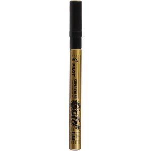 Marqueur permanent Super Color Pointe extra fine Or x 12 PILOT