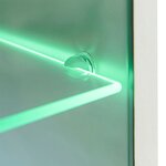 Meuble TV à vitrine murale avec lumière LED 4 Pièces Noir