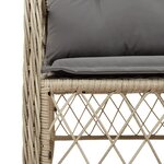 vidaXL Chaises de jardin avec coussins lot de 2 mélange beige rotin