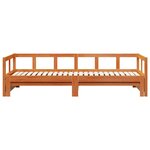 vidaXL Lit de jour sans matelas cire marron 90x190 cm bois pin massif