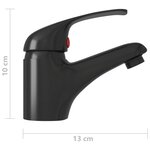 vidaXL Mitigeur de lavabo Noir 13x10 cm