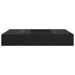 Cadre de lit avec rangement vidaXL en chêne noir 140x190 cm