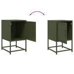 vidaXL Table de chevet vert olive 36x39x60 5 cm acier