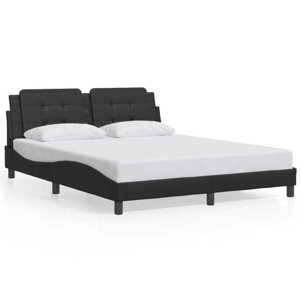 vidaXL Cadre de lit sans matelas noir 160x200 cm similicuir