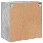 vidaXL Armoire murale avec portes en verre gris béton 68x37x68 5 cm