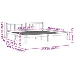 vidaXL Cadre de lit sans matelas cire marron 200x200cm bois pin massif