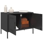 vidaXL Meuble TV noir 68x39x50 5 cm acier