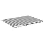 vidaXL Tissu de remplacement pour auvent Anthracite et blanc 5x3 5 m