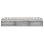 vidaXL Cadre de lit sonoma gris 180x200 cm super king