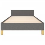 vidaXL Cadre de lit sans matelas gris foncé 100x200 cm tissu