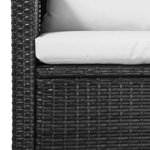 Salon de jardin meuble d'extérieur ensemble de mobilier 5 pièces avec coussins résine tressée noir 02_0016494
