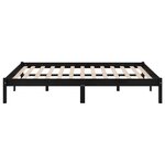 vidaXL Cadre de lit sans matelas noir bois massif