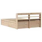 vidaXL Cadre de lit avec tête de lit 150x200 cm bois de pin massif