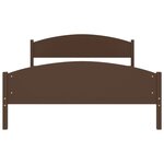 vidaXL Cadre de lit sans matelas marron foncé pin massif 160x200 cm