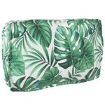vidaXL Coussin de palette pour dossier motif feuilles 70x40x12 cm en tissu Oxford