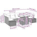 vidaXL Ensemble de canapés jardin 8 pièces avec coussins Noir Poly Rattan