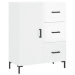 vidaXL Buffet Blanc brillant 69 5x34x90 cm Bois d'ingénierie