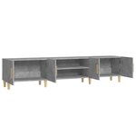 vidaXL Meuble TV gris béton 180x31 5x40 cm bois d'ingénierie