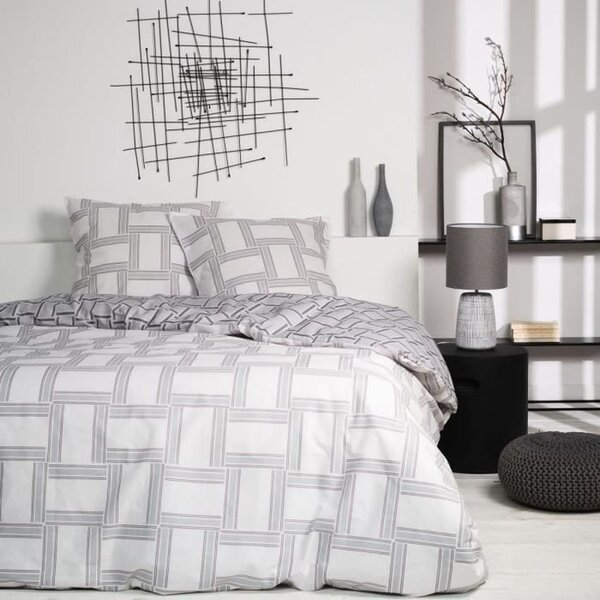 Parure de lit housse de couette 220 x 240 + 2 taies d oreiller 63 x 63