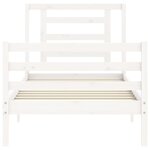 vidaXL Cadre de lit sans matelas blanc 100x200 cm bois massif