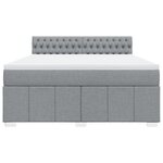vidaXL Sommier à lattes de lit avec matelas Gris clair 180x200cm Tissu