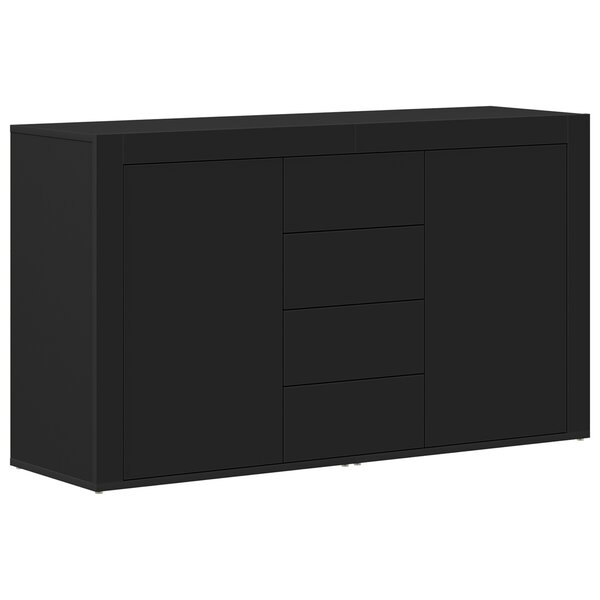 Buffet vidaXL Noir Bois d'ingénierie 120 x 36 x 69 cm Rangement Buffet