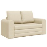 vidaXL Canapé Lit de Sol 2-en-1 Crème 148x71x83 cm Tissu