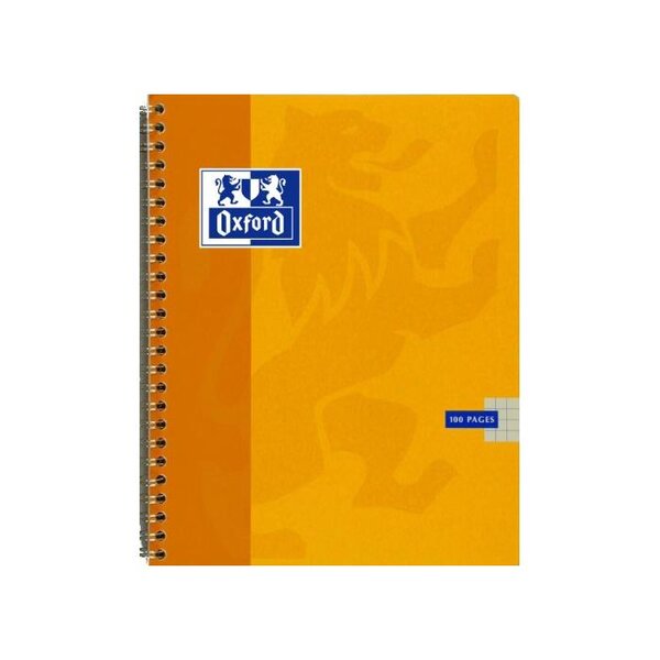 Cahier à spirale 170 x 220 mm Quadrillé 5x5 100 pages 90g Couv Aléatoire OXFORD