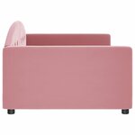 vidaXL Lit de repos rose 100x200 cm velours