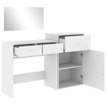 vidaXL Ensemble de coiffeuse 3 Pièces blanc bois d'ingénierie
