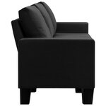 vidaXL Canapé à 5 places Noir Tissu