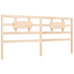 vidaXL Cadre de lit avec tête de lit 200x200 cm bois massif