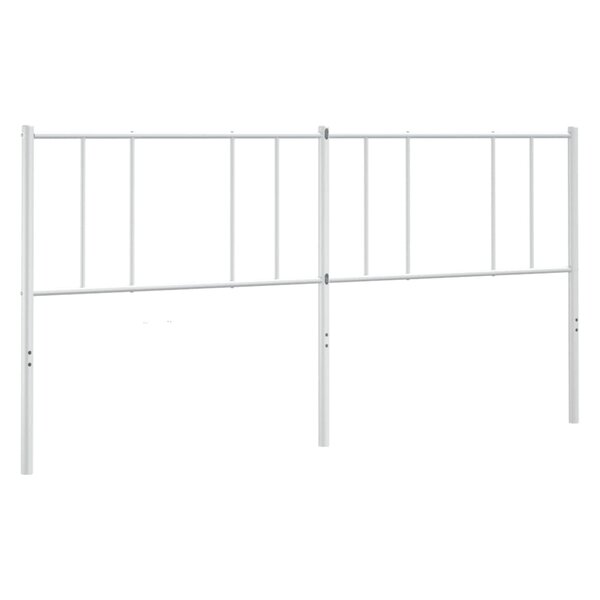 vidaXL Tête de lit métal blanc 200 cm