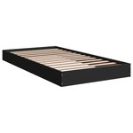 vidaXL Cadre de lit noir 90x190 cm bois d'ingénierie