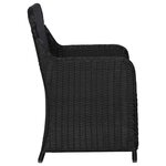 vidaXL Ensemble à manger de jardin 9 Pièces Résine tressée Noir