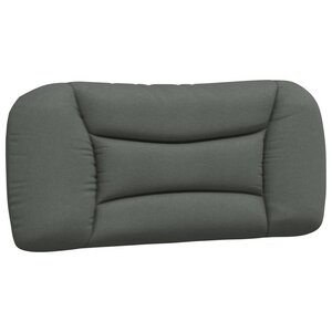 vidaXL Coussin de tête de lit gris foncé 90 cm tissu