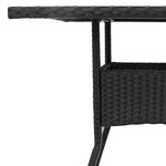 vidaXL Table de jardin et dessus en bois d'acacia noir résine tressée