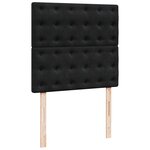 vidaXL Sommier à lattes de lit avec matelas Noir 90x190 cm Velours