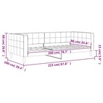 vidaXL Lit de repos sans matelas bleu 90x200 cm velours