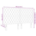 vidaXL Tête de lit Tête de lit avec boutons en cristal capitonné vert foncé 180 cm Velours