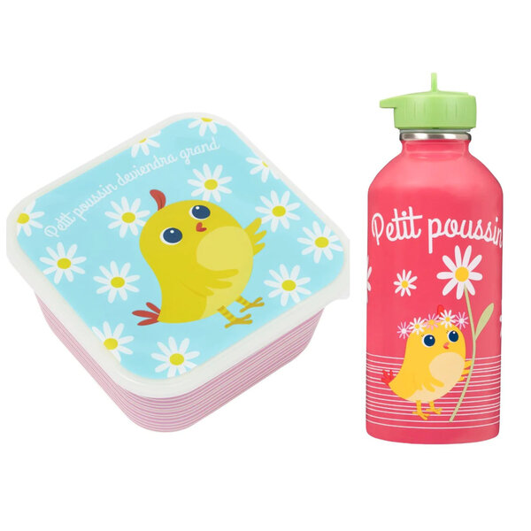 Boîte à goûter + Gourde Enfant - Petit Poussin