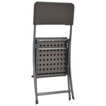vidaXL Chaises pliables de jardin lot de 4 PEHD et acier