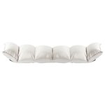 vidaXL Chaise pliable de sol Crème Tissu