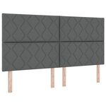 vidaXL Lit à ressort avec matelas et banc gris foncé 180x200 cm en tissu