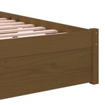 vidaXL Cadre de lit Marron miel Bois massif 90x190 cm Simple