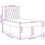 vidaXL Sommier à lattes de lit avec matelas noir 120x190 cm tissu